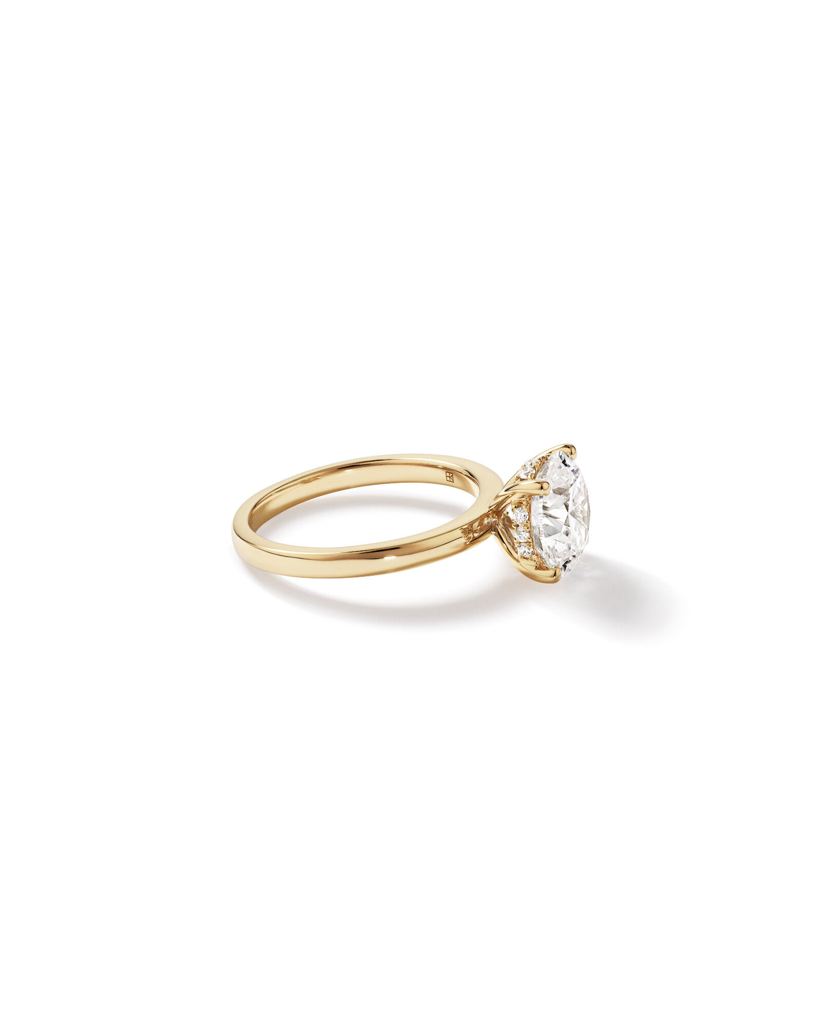 3.10 Carat TW Round Brilliant Laboratory-Grown Diamond Solitaire Ring in 18kt Yellow Gold