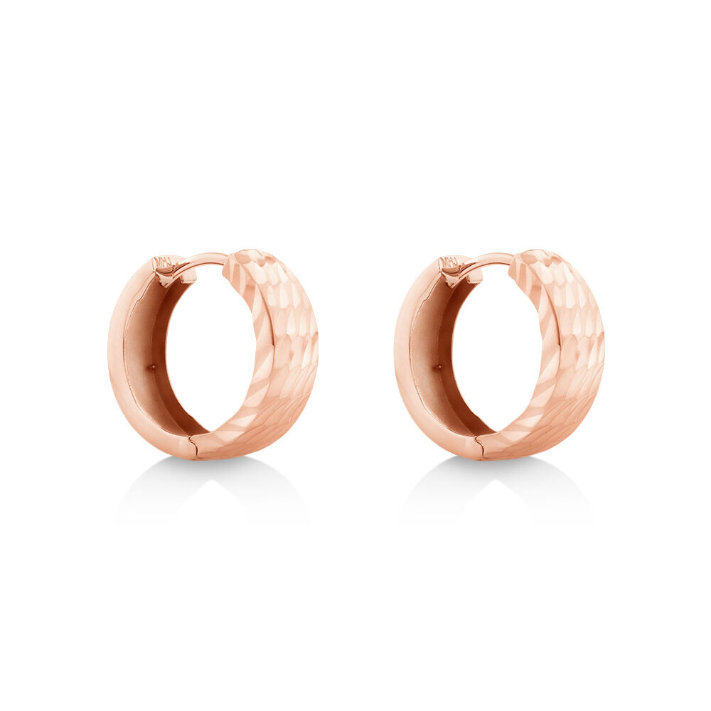 11mm Huggie Earrings 10kt Rose Gold
