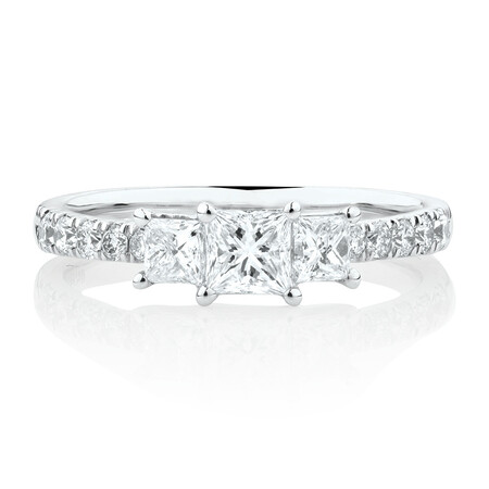 Evermore Engagement Ring with 1 Carat TW of Diamonds in 14ct White Gold Evermore Engagement Ring with 1 Carat TW of Diamonds in 14ct White Gold