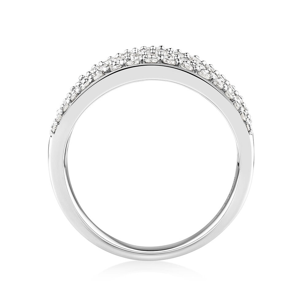 Pave Classic Ring with 1.50 Carat TW Diamond in 14kt White Gold