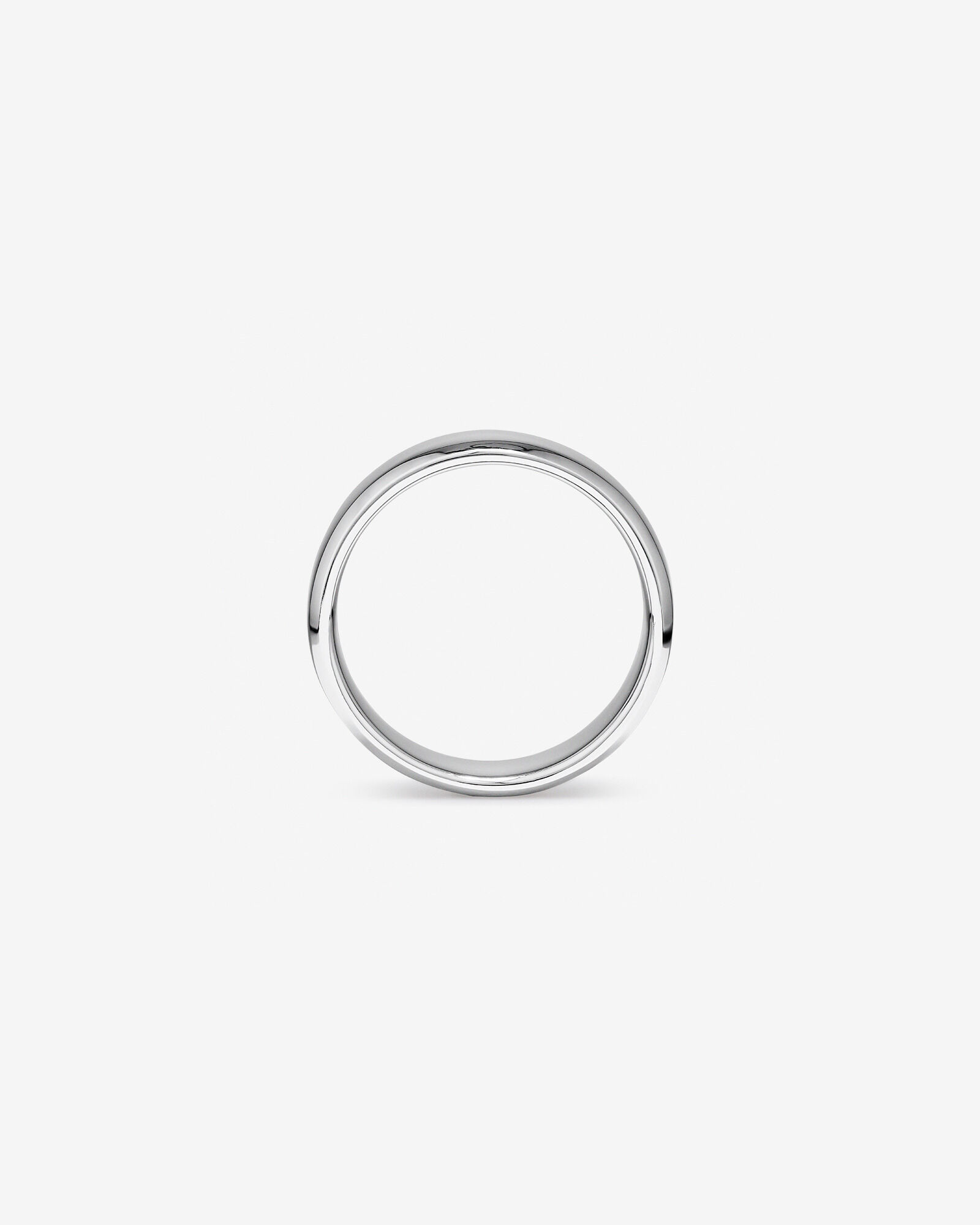 7mm Flat Bevelled Wedding Band Sterling Silver