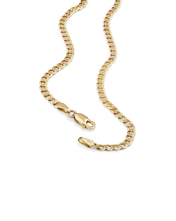 60cm (24") 3mm-3.5mm Width Curb Chain in 10kt Yellow Gold 60cm (24") 3mm-3.5mm Width Curb Chain in 10kt Yellow Gold