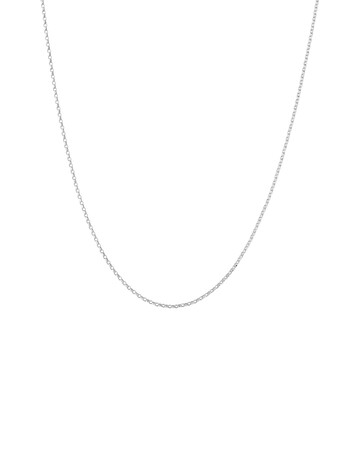 50cm (20") Diamond Cut Rolo Chain in 18kt White Gold 50cm (20") Diamond Cut Rolo Chain in 18kt White Gold