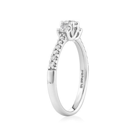 Prelude Three Stone Engagement Ring with 0.50 Carat TW of Diamonds in 10kt White Gold Prelude Three Stone Engagement Ring with 0.50 Carat TW of Diamonds in 10kt White Gold