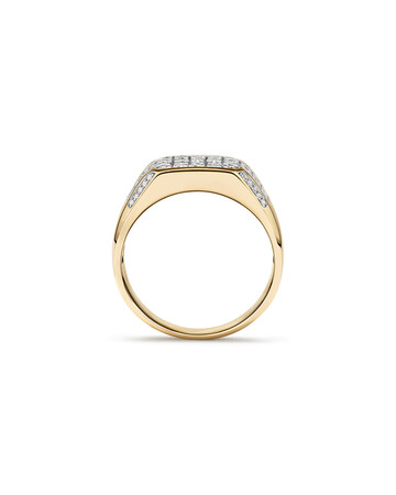 Men's Ring with 1 Carat TW of Diamonds in 10kt White & Yellow Gold Men's Ring with 1 Carat TW of Diamonds in 10kt White & Yellow Gold