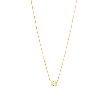 "H" Initial Necklace in 10kt Yellow Gold "H" Initial Necklace in 10kt Yellow Gold