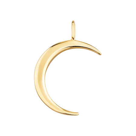 Crescent Pendant in 10kt Yellow Gold