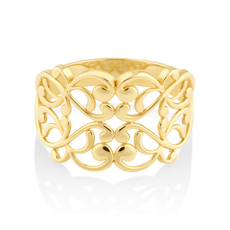 Filigree Ring In 10kt Yellow Gold Filigree Ring In 10kt Yellow Gold