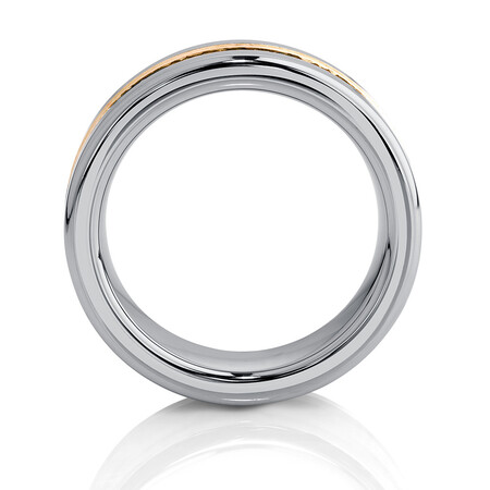 Men's Ring with a 1/4 Carat TW of Enhanced Black Diamonds in Sterling Silver & Tungsten Men's Ring with a 1/4 Carat TW of Enhanced Black Diamonds in Sterling Silver & Tungsten
