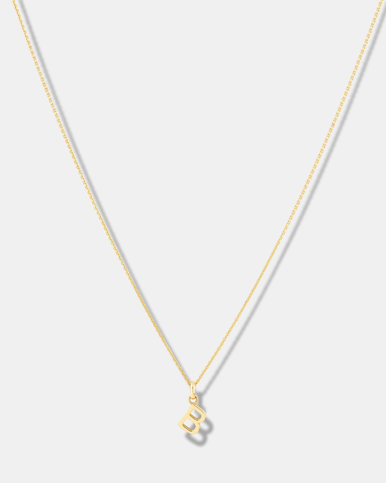 B Initial Pendant in 10kt Yellow Gold