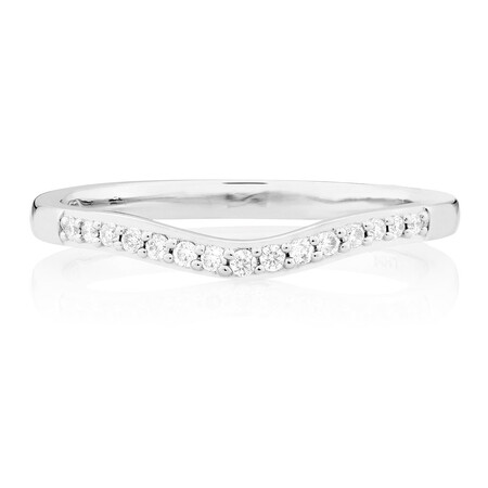 Wedding Band with Diamonds in 18kt White Gold Wedding Band with Diamonds in 18kt White Gold