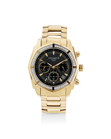 Men's Solar Chronograph Watch with 1/2 Carat TW of Diamonds in Gold Tone Stainless Steel Men's Solar Chronograph Watch with 1/2 Carat TW of Diamonds in Gold Tone Stainless Steel