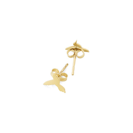Hummingbird Stud Earrings In 10kt Yellow Gold Hummingbird Stud Earrings In 10kt Yellow Gold