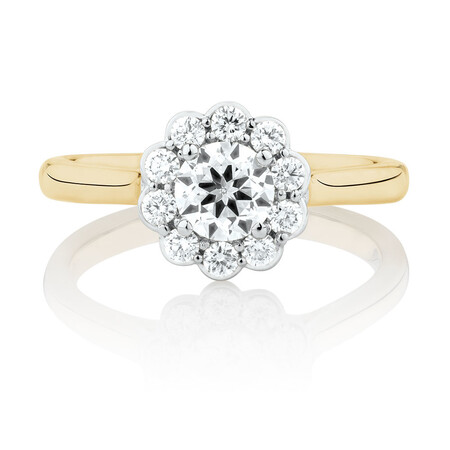 Southern Star Engagement Ring with 0.85 Carat TW of Diamonds in 14kt Yellow & White Gold Southern Star Engagement Ring with 0.85 Carat TW of Diamonds in 14kt Yellow & White Gold