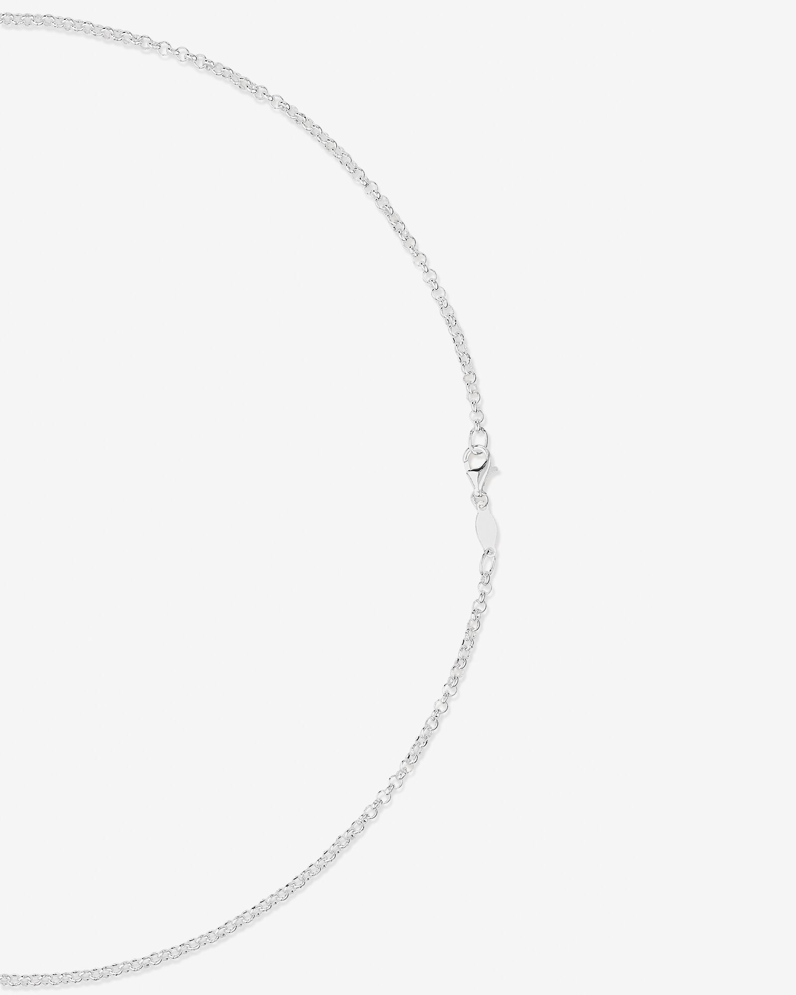 45cm (18") 2mm-2.5mm Width Belcher Chain in Sterling Silver