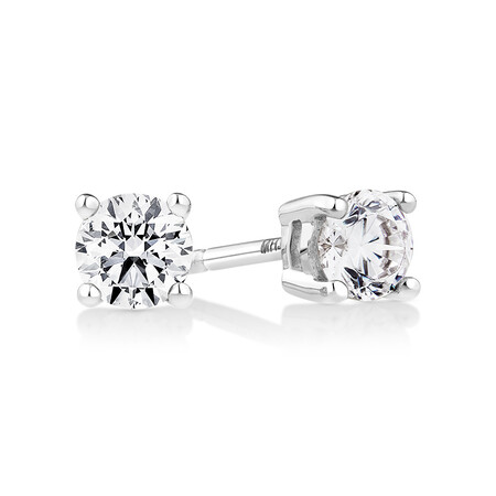 Classic Stud Earrings with 0.46 Carat TW of Diamonds in 14kt White Gold Classic Stud Earrings with 0.46 Carat TW of Diamonds in 14kt White Gold