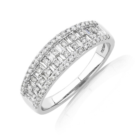 Multi Row Ring with 0.50 Carat TW Diamond in 10kt Yellow Gold Multi Row Ring with 0.50 Carat TW Diamond in 10kt Yellow Gold