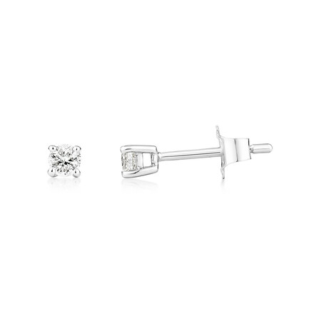 Classic Stud Earrings with 0.18 Carat TW of Diamonds in 10kt White Gold Classic Stud Earrings with 0.18 Carat TW of Diamonds in 10kt White Gold