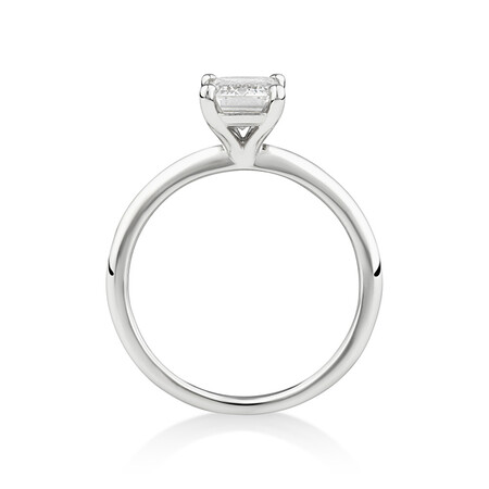 Laboratory-Created 1.50 Carat Emerald Cut Diamond Ring In 14kt White Gold Laboratory-Created 1.50 Carat Emerald Cut Diamond Ring In 14kt White Gold
