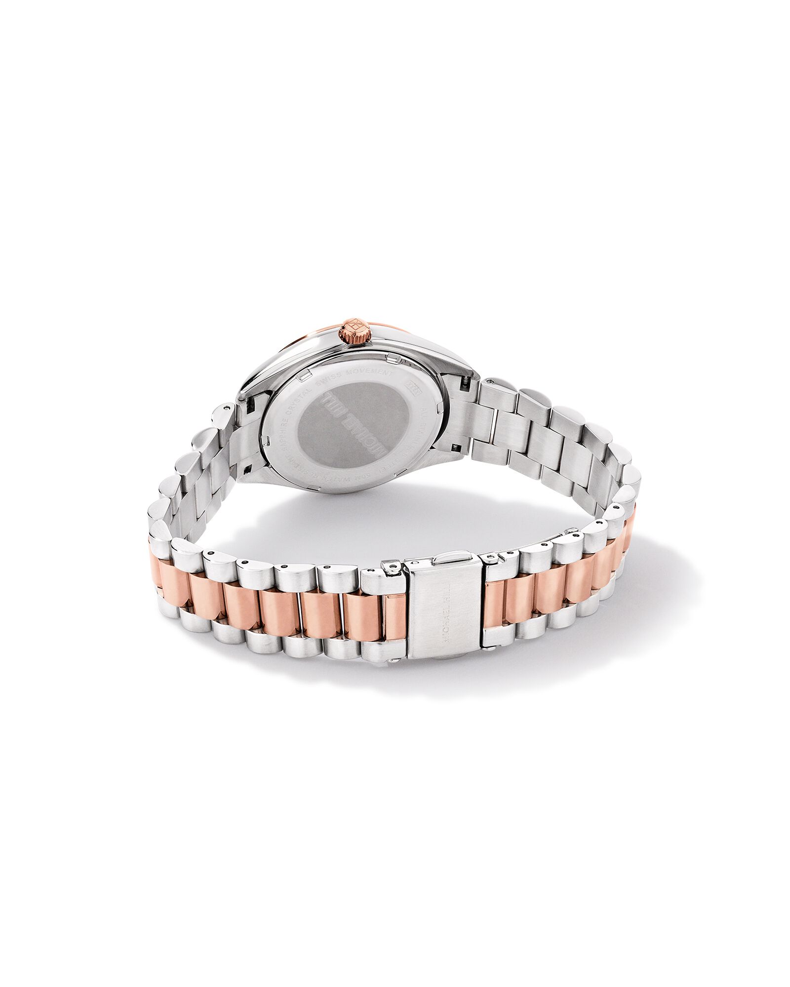 Women's 0.60 Carat TW Diamond Bezel Watch in Rose Tone Stainless Steel.