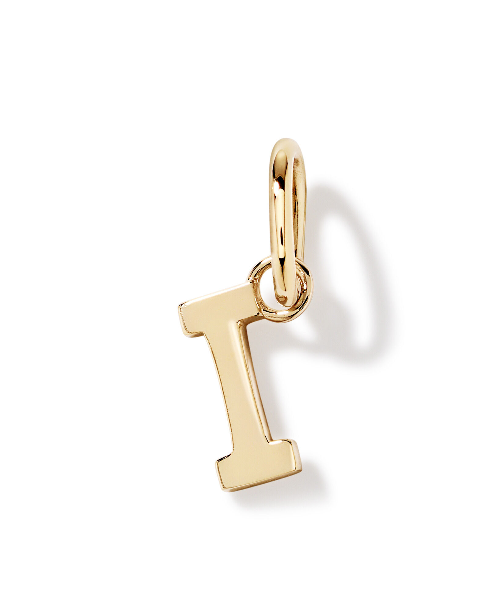 Letter I Initial Pendant in 10kt Yellow Gold