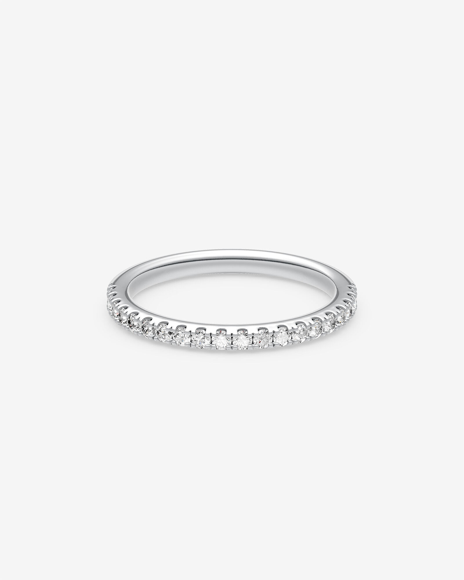 Alliance en or blanc 14 K avec diamants totalisant 0,34 ct