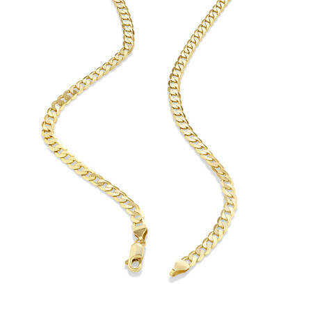55cm (22") 4mm-4.5mm Width Curb Chain in 10kt Yellow Gold 55cm (22") 4mm-4.5mm Width Curb Chain in 10kt Yellow Gold