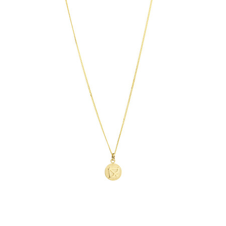 Sagittarius Zodiac Pendant in 10kt yellow Gold Sagittarius Zodiac Pendant in 10kt yellow Gold