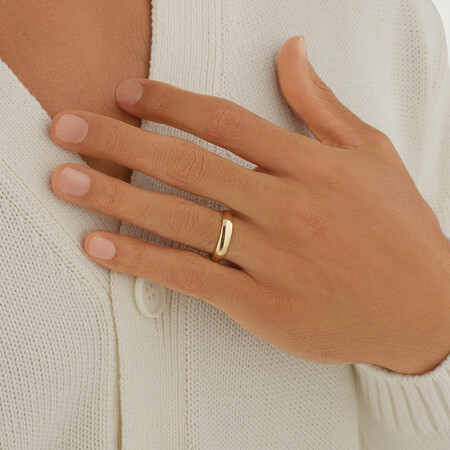 5mm High Domed Wedding Band in 10kt Yellow Gold 5mm High Domed Wedding Band in 10kt Yellow Gold