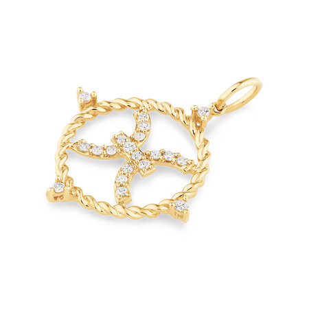 Pisces Zodiac Pendant with 0.15 Carat TW of Diamonds in 10kt Yellow Gold Pisces Zodiac Pendant with 0.15 Carat TW of Diamonds in 10kt Yellow Gold