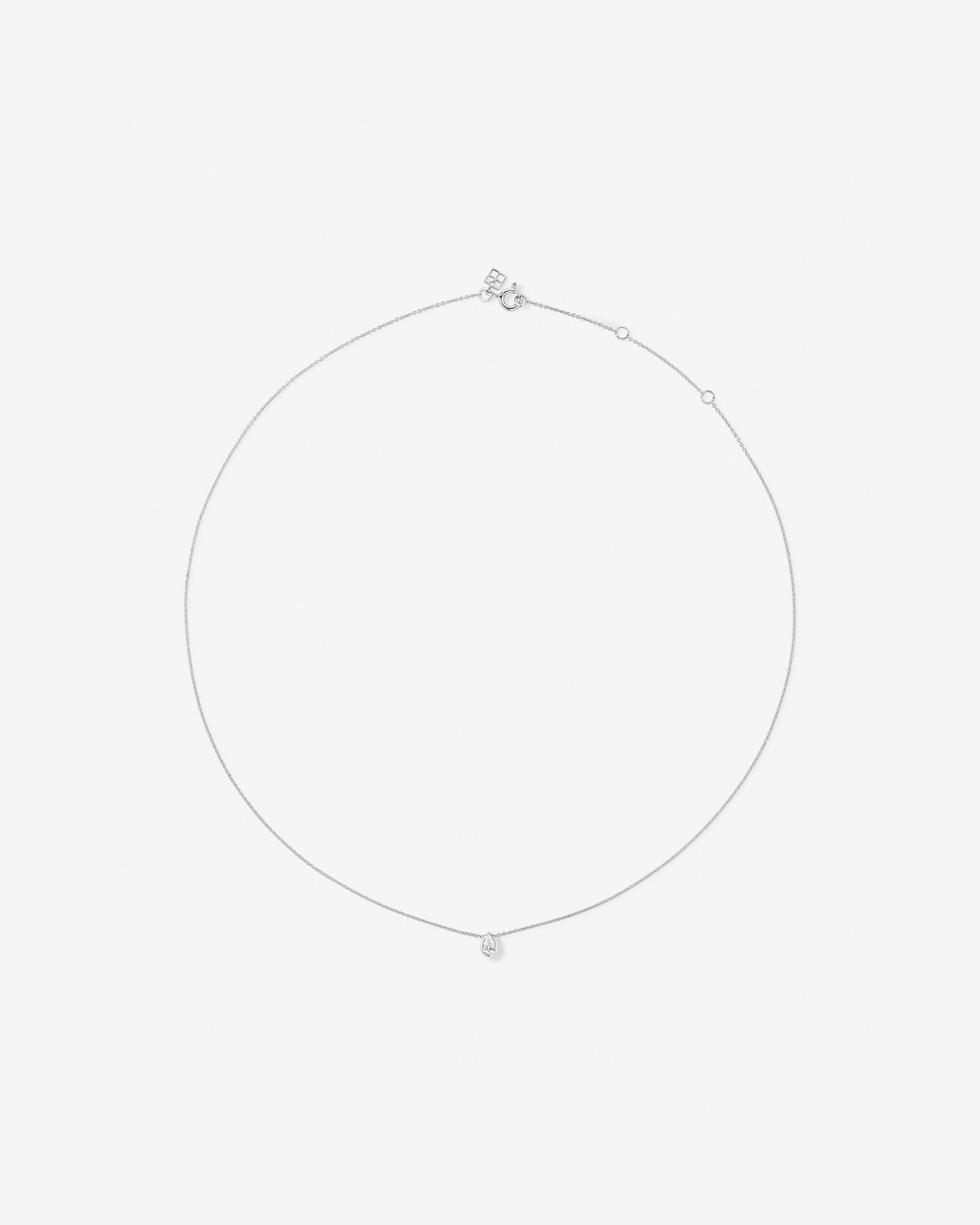 0.25 Carat TW Laboratory-Grown Diamond Bezel Box Set Pendant in Sterling Silver