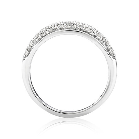 Pave Ring with 0.50 Carat TW of Diamonds in 10kt White Gold Pave Ring with 0.50 Carat TW of Diamonds in 10kt White Gold
