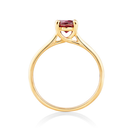 Garnet Ring in 10kt Yellow Gold Garnet Ring in 10kt Yellow Gold