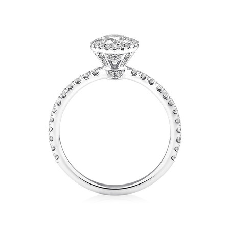 Sir Michael Hill Designer Halo Engagement Ring with 1.0 Carat TW of Diamonds in 18kt White Gold Sir Michael Hill Designer Halo Engagement Ring with 1.0 Carat TW of Diamonds in 18kt White Gold