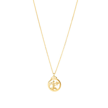 Virgo Zodiac Pendant with Chain in 10kt Yellow Gold Virgo Zodiac Pendant with Chain in 10kt Yellow Gold