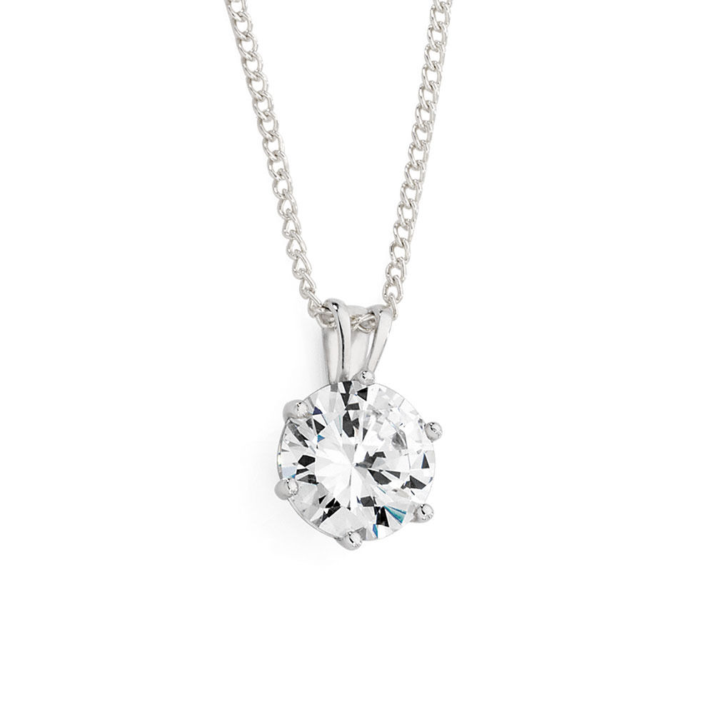 Cubic Zirconia in 10kt White Gold