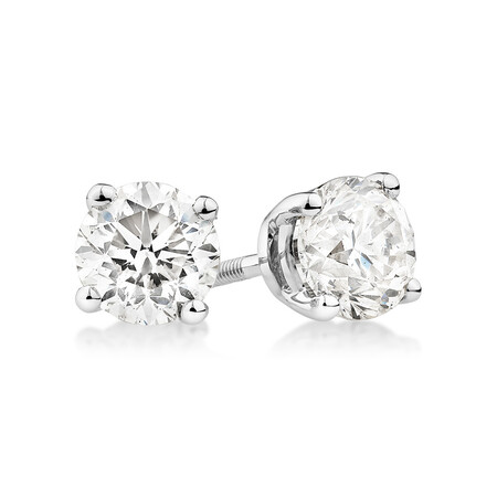 Classic Stud Earrings with 1.46 Carat TW of Diamonds in 14kt White Gold Classic Stud Earrings with 1.46 Carat TW of Diamonds in 14kt White Gold