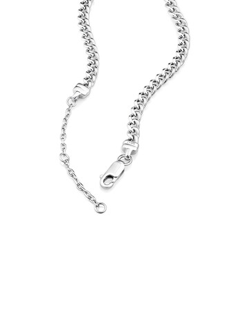 45cm (18") Hollow Curb Chain in Sterling Silver 45cm (18") Hollow Curb Chain in Sterling Silver