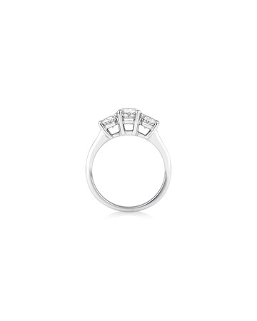 2 Carat Three Stone Oval Laboratory-Created Diamond Ring In 14kt White Gold 2 Carat Three Stone Oval Laboratory-Created Diamond Ring In 14kt White Gold