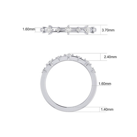 Stacker Ring with 0.20 Carat TW of Diamonds in 10kt White Gold Stacker Ring with 0.20 Carat TW of Diamonds in 10kt White Gold