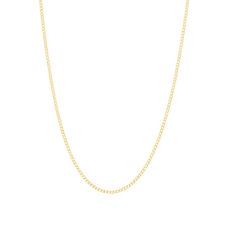 60cm (24") Hollow Curb Chain in 10kt Yellow Gold 60cm (24") Hollow Curb Chain in 10kt Yellow Gold