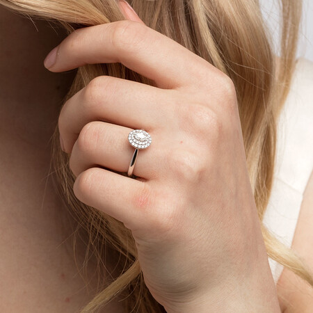 Engagement Ring with 1/2 Carat TW of Diamonds in 14kt White Gold Engagement Ring with 1/2 Carat TW of Diamonds in 14kt White Gold