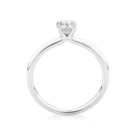 Solitaire Engagement Ring with 0.50 Carat TW of Diamonds in 14kt White Gold Solitaire Engagement Ring with 0.50 Carat TW of Diamonds in 14kt White Gold
