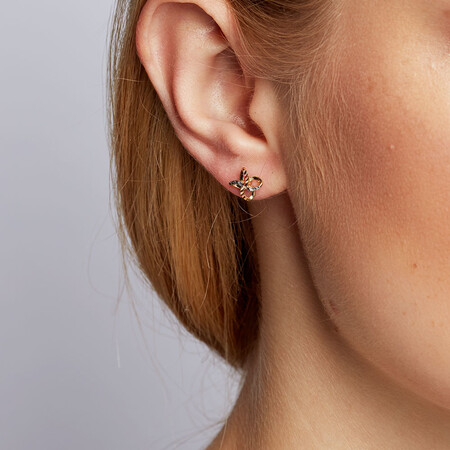 Petal Stud Earrings in 10kt Yellow, White & Rose Gold Petal Stud Earrings in 10kt Yellow, White & Rose Gold