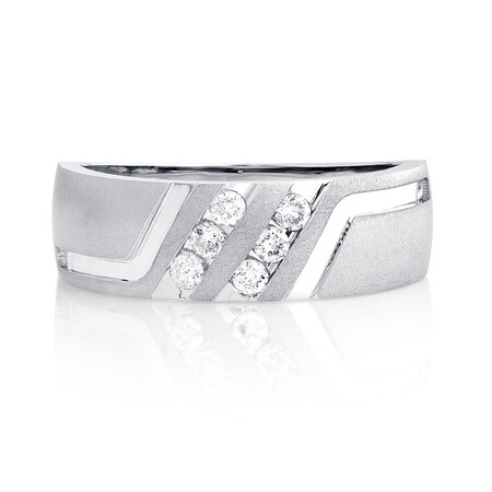 Men's Ring with 1/4 Carat TW of Diamonds in 10kt White Gold Men's Ring with 1/4 Carat TW of Diamonds in 10kt White Gold