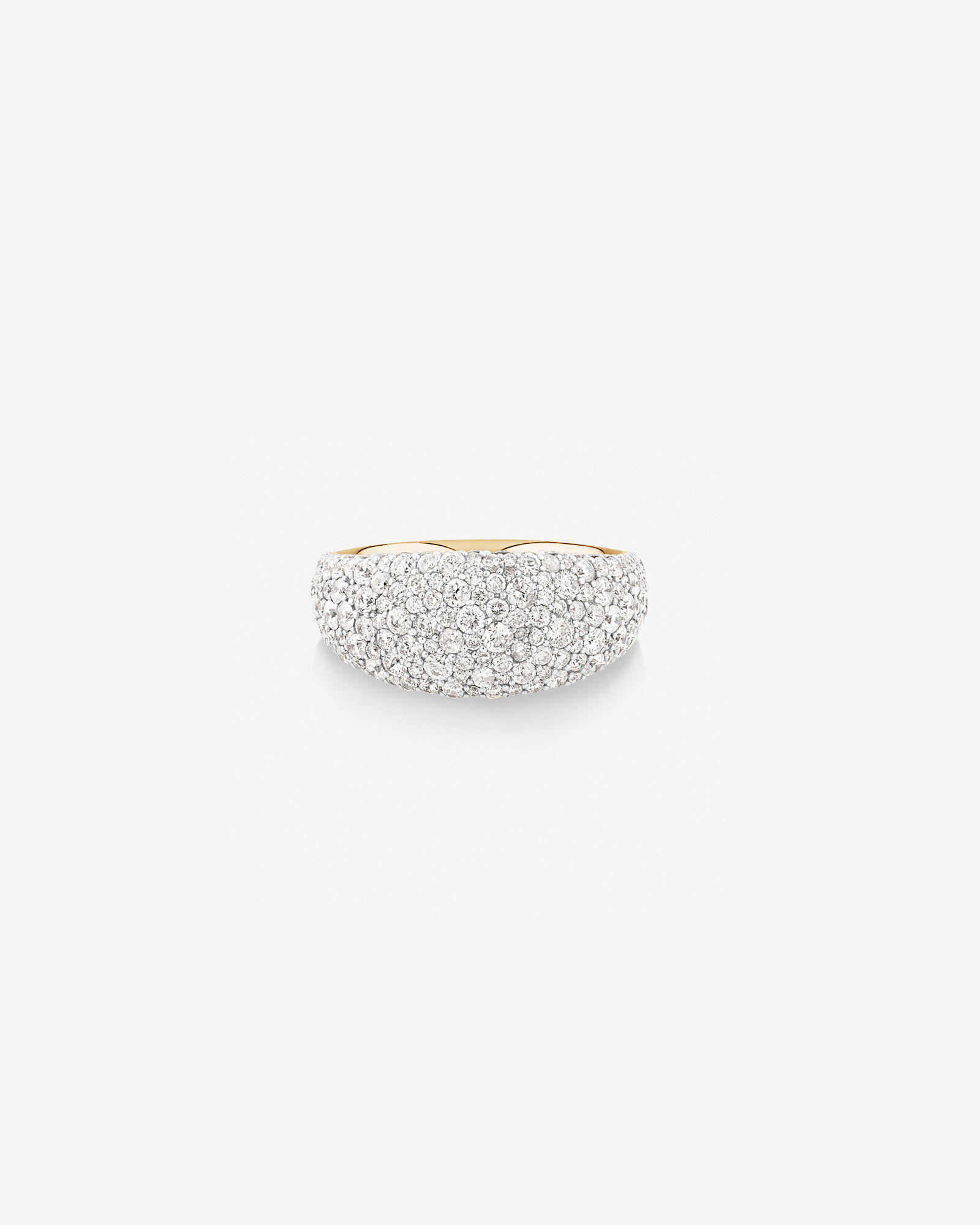 Bague Stardust en or jaune 14 K et en rhodium à diamants totalisant 3,14 ct