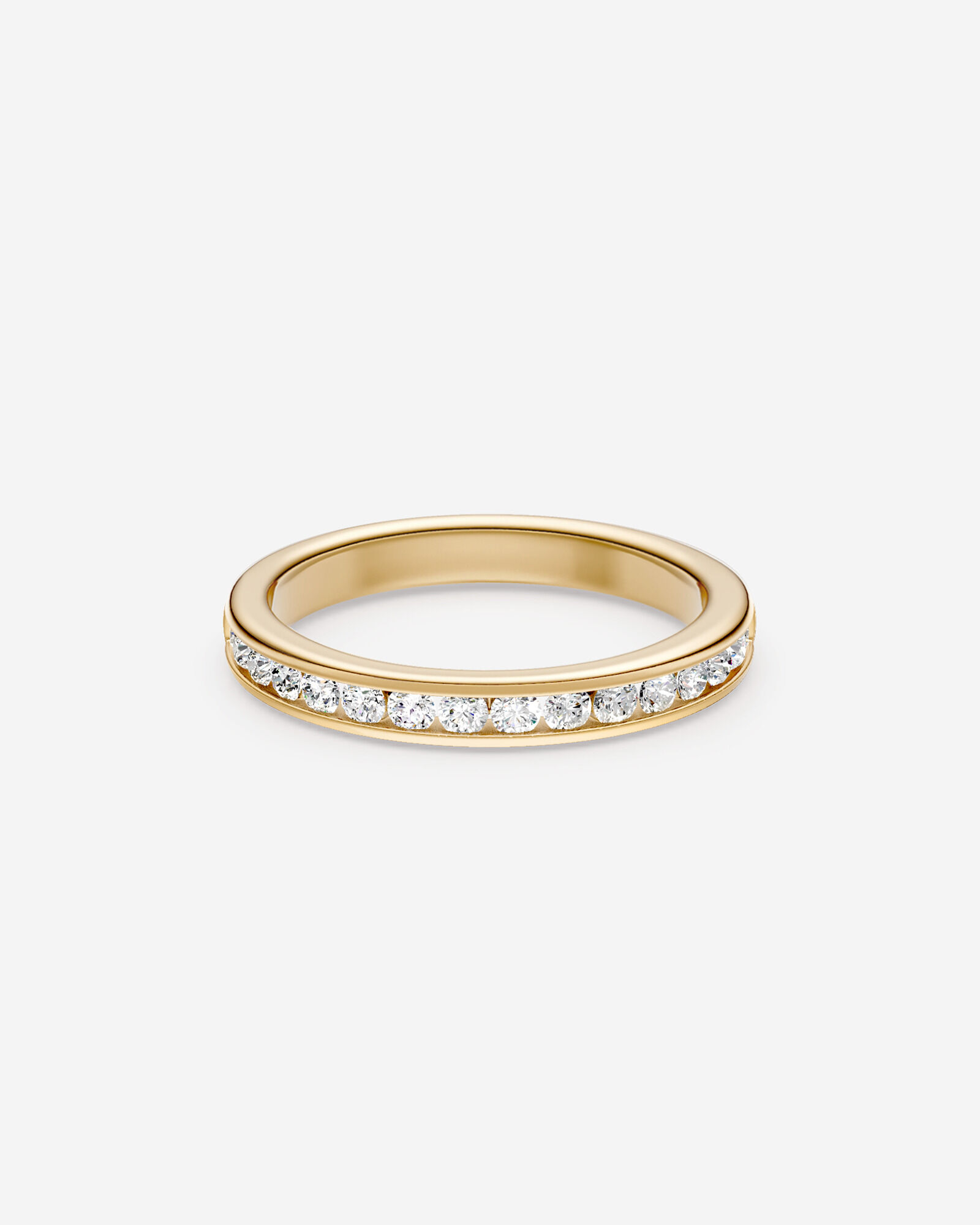Alliance en or jaune 14 K avec diamants totalisant 0,50 ct
