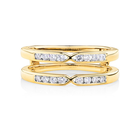 Enhancer Ring with 1/4 Carat TW of Diamonds in 10kt Yellow Gold Enhancer Ring with 1/4 Carat TW of Diamonds in 10kt Yellow Gold