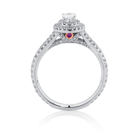 Arpeggio Diamond Engagement Ring With 0.87 Carat TW Of Diamonds In 14kt White And Rose Gold Arpeggio Diamond Engagement Ring With 0.87 Carat TW Of Diamonds In 14kt White And Rose Gold