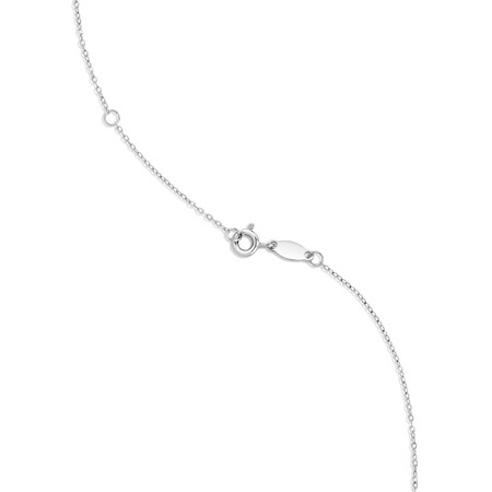 Halo Necklace with Aquamarine & 0.19 Carat TW of Diamonds in 10kt White Gold Halo Necklace with Aquamarine & 0.19 Carat TW of Diamonds in 10kt White Gold